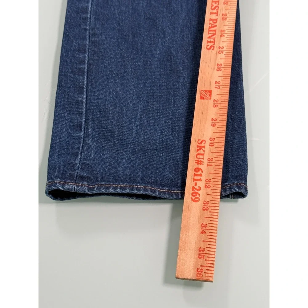 Levis 501 Original Fit Button Fly Jeans Mens 40x34 Dark Wash Straight Leg Preppy